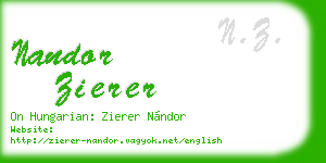 nandor zierer business card